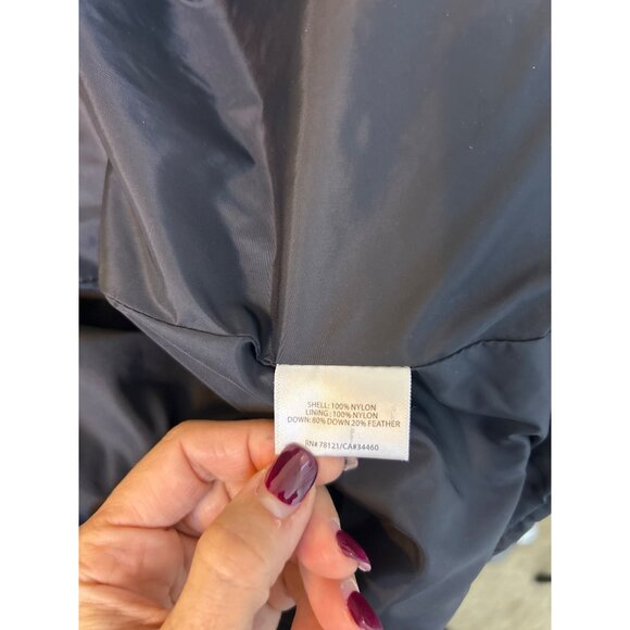 Eileen Fisher Women's M Quilted 80/20 Down Puffer Jacket Timeless Black Cozy - Picture 13 of 14